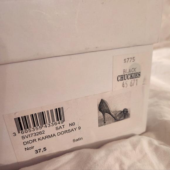 Christian Dior Karma Dorsay patent leather and satin pumps in box/bag - Picture 2 of 8